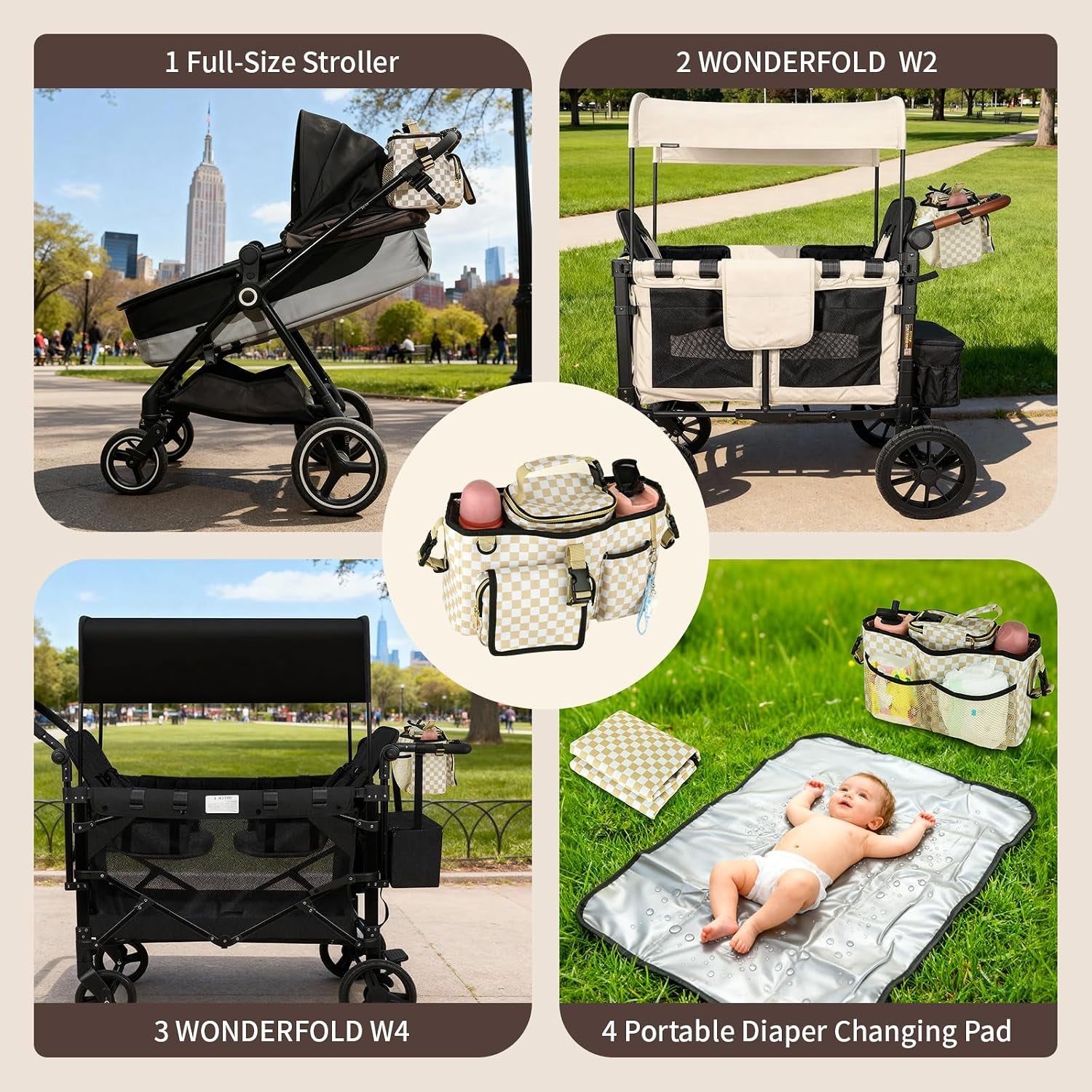 3-in-1 Universal Stroller Organizer & Cooler Bag