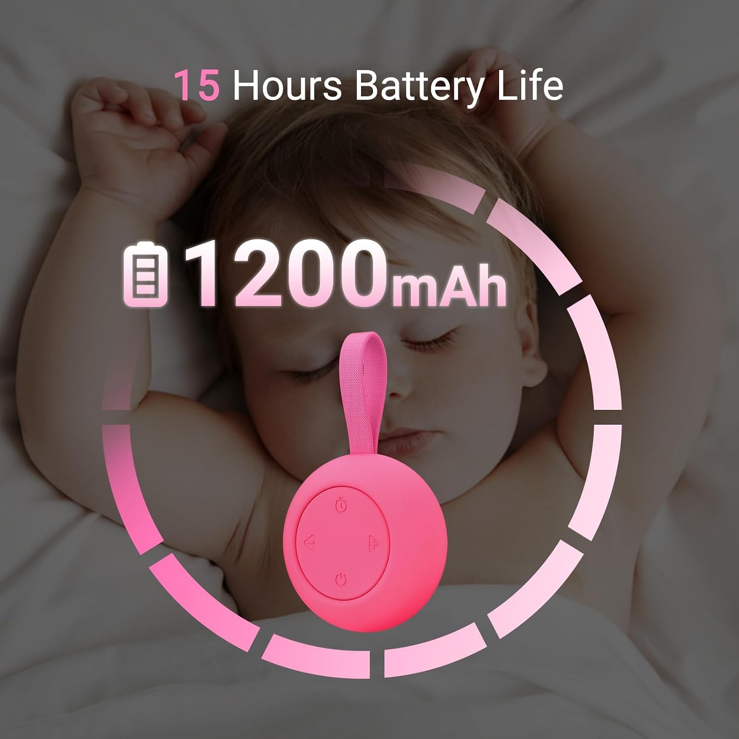 Portable Baby Sound Machine & Essentials for Babies & Kids-Rose