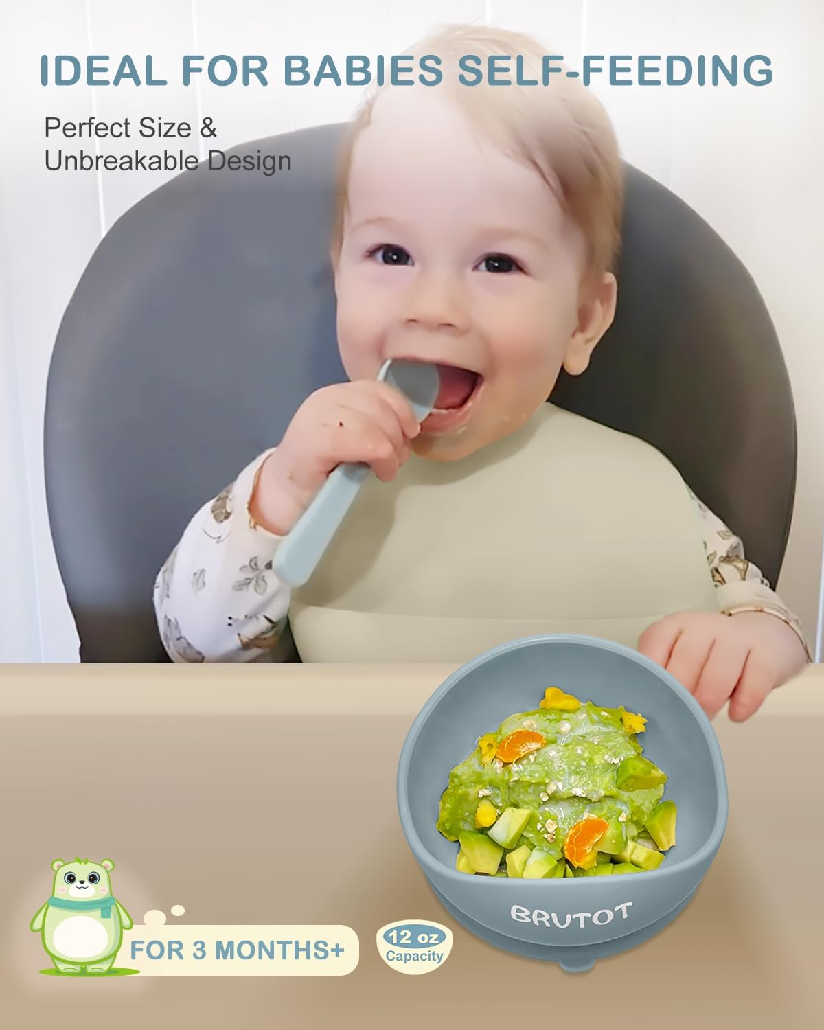 Silicone Suction Baby Bowl & Spoon Set