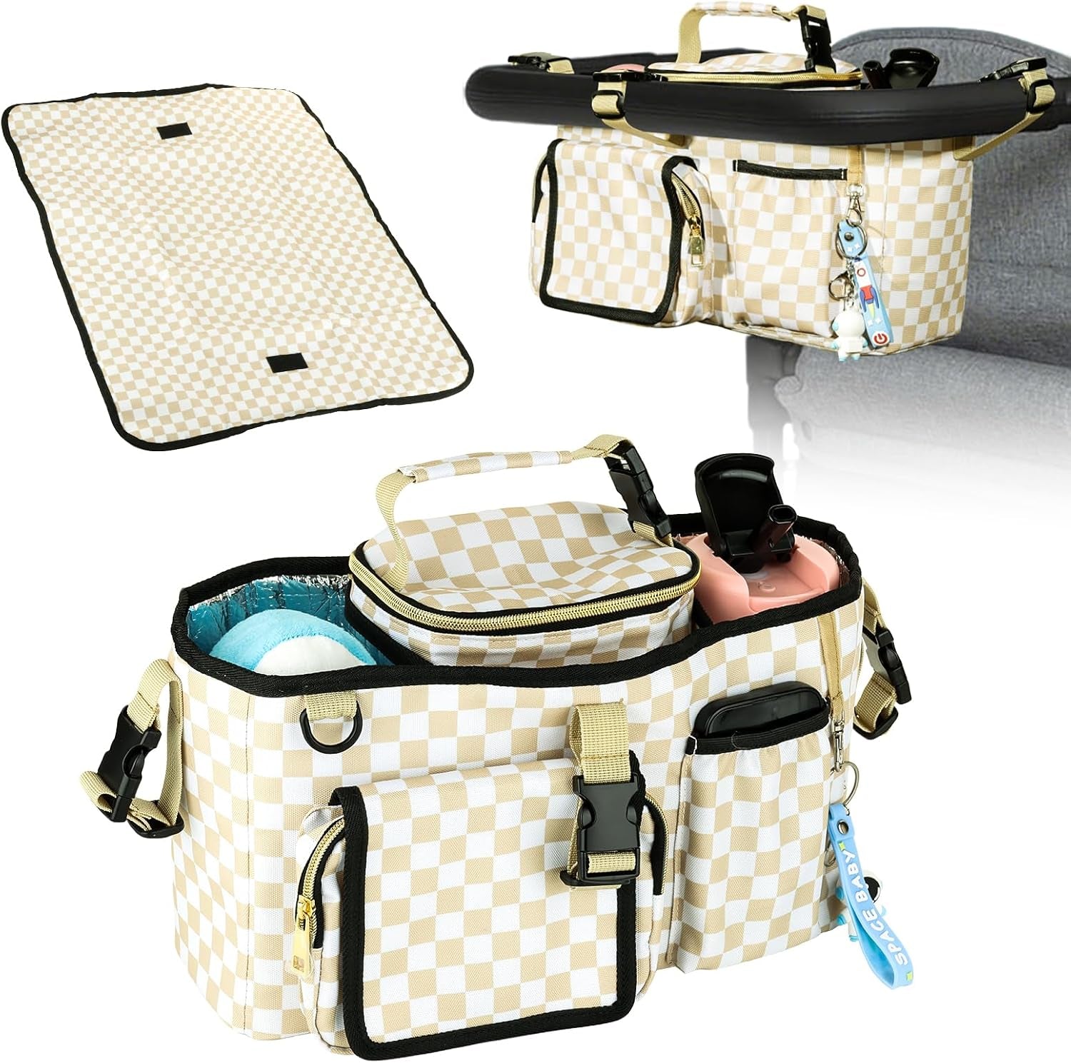 3-in-1 Universal Stroller Organizer & Cooler Bag