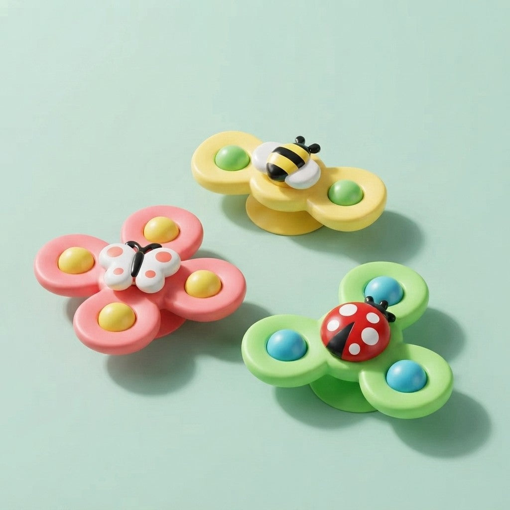 Suction Cup Spinner Travel Toy Set