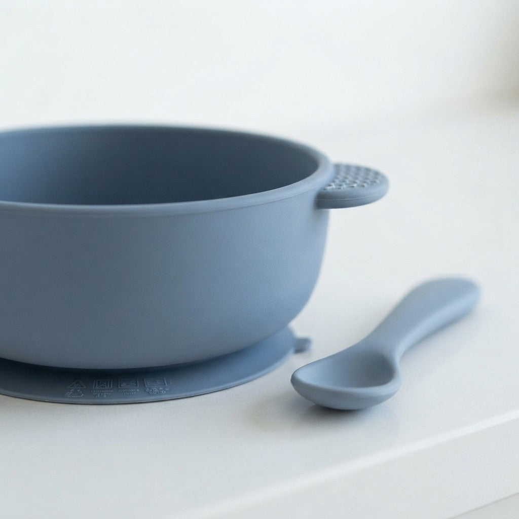 Silicone Baby Suction Bowl And Spoon Set
